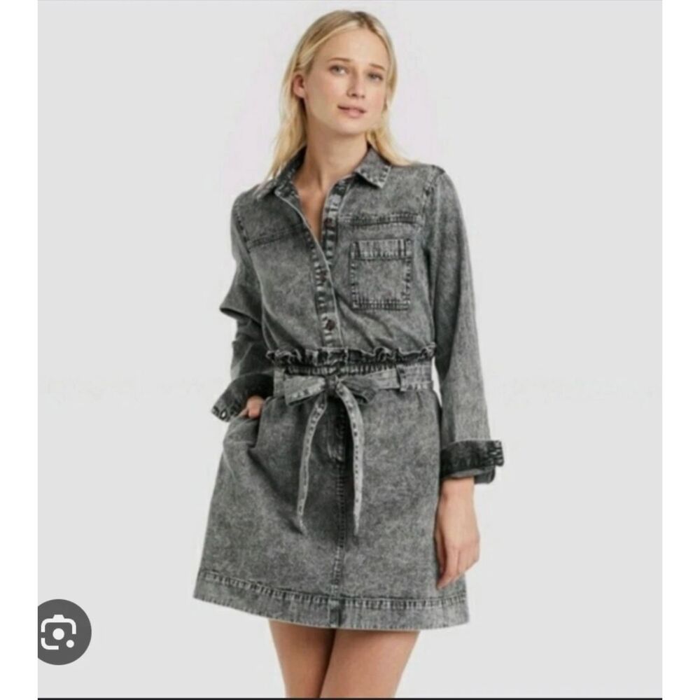 Who What Wear 100% Cotton Stone Wash Denim Dress Size M
